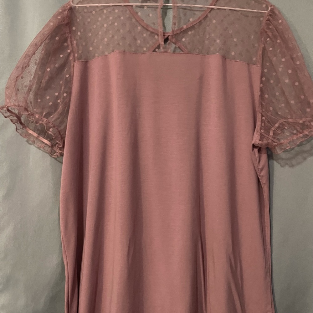 Lace pale pink blouse